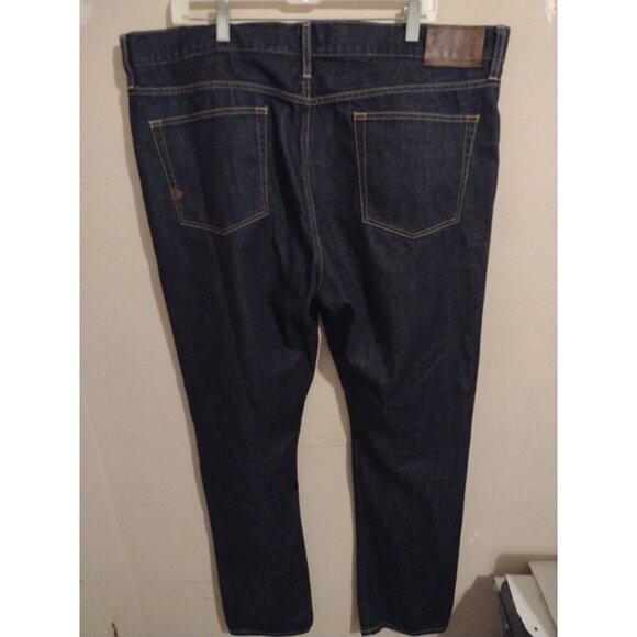 Jacob Davis Evan Slim Straight Leg Blue Denim Jeans True Size Is 42x35 Cotton - Picture 2 of 13